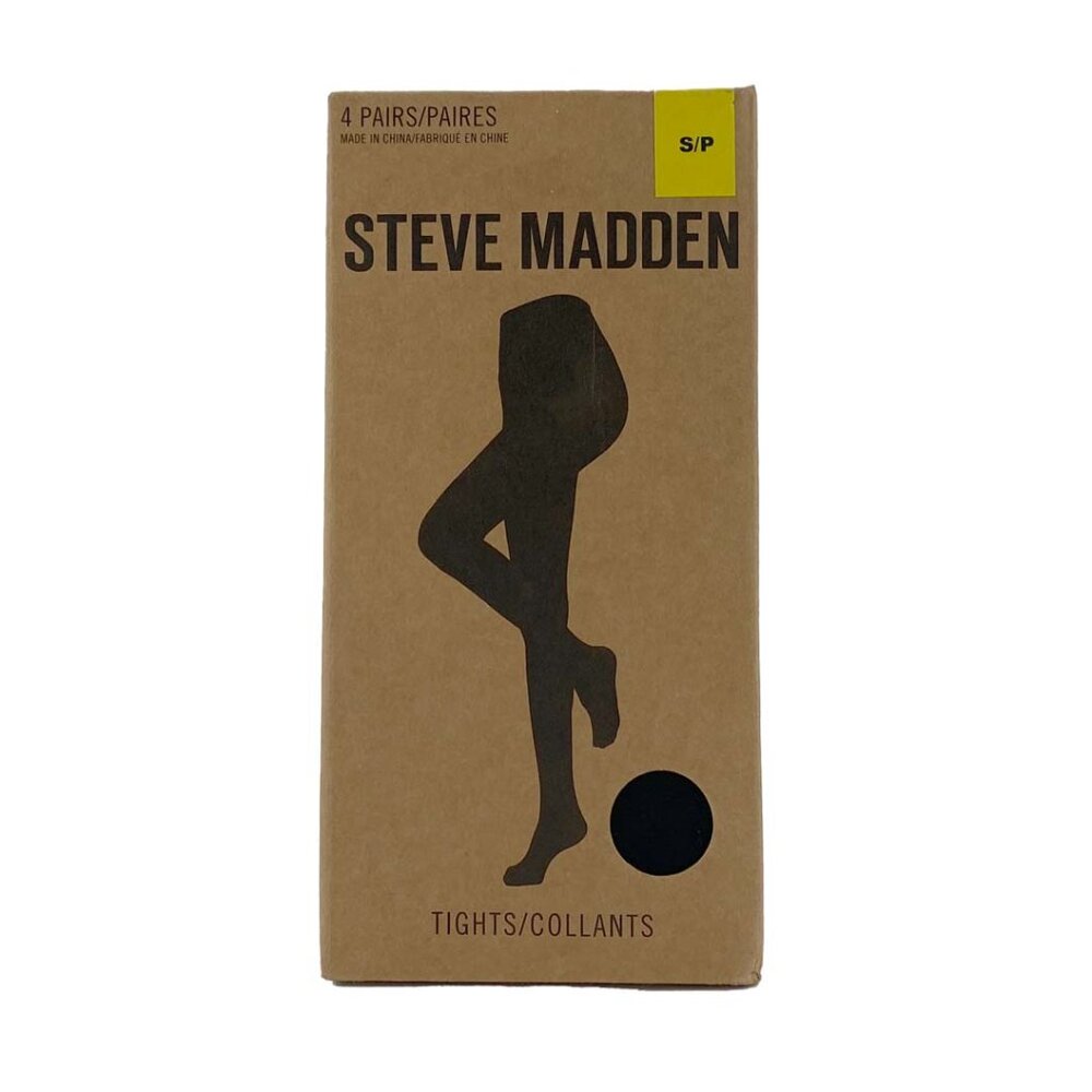 Steve Madden Women's Black Tights: 4 Pack / Size Small